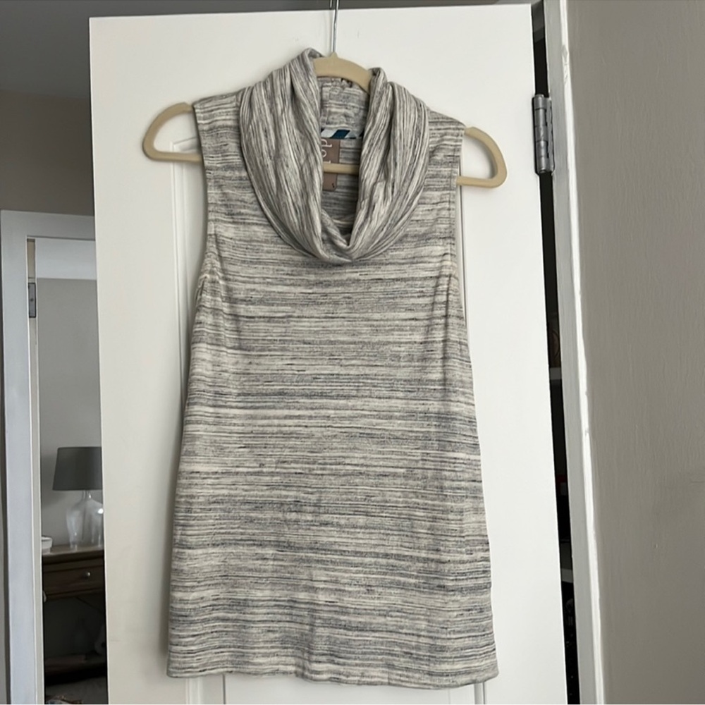 Anthropologie Light Gray Cowl Neck Sweater